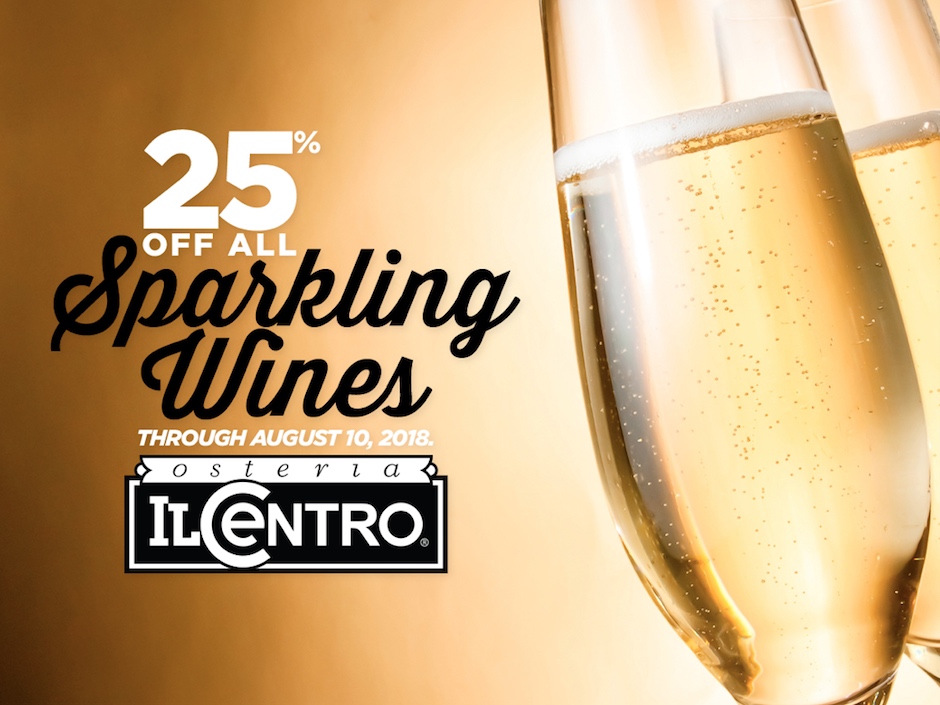 Summer Sparkling Wine Special Save 25 Osteria Il Centro